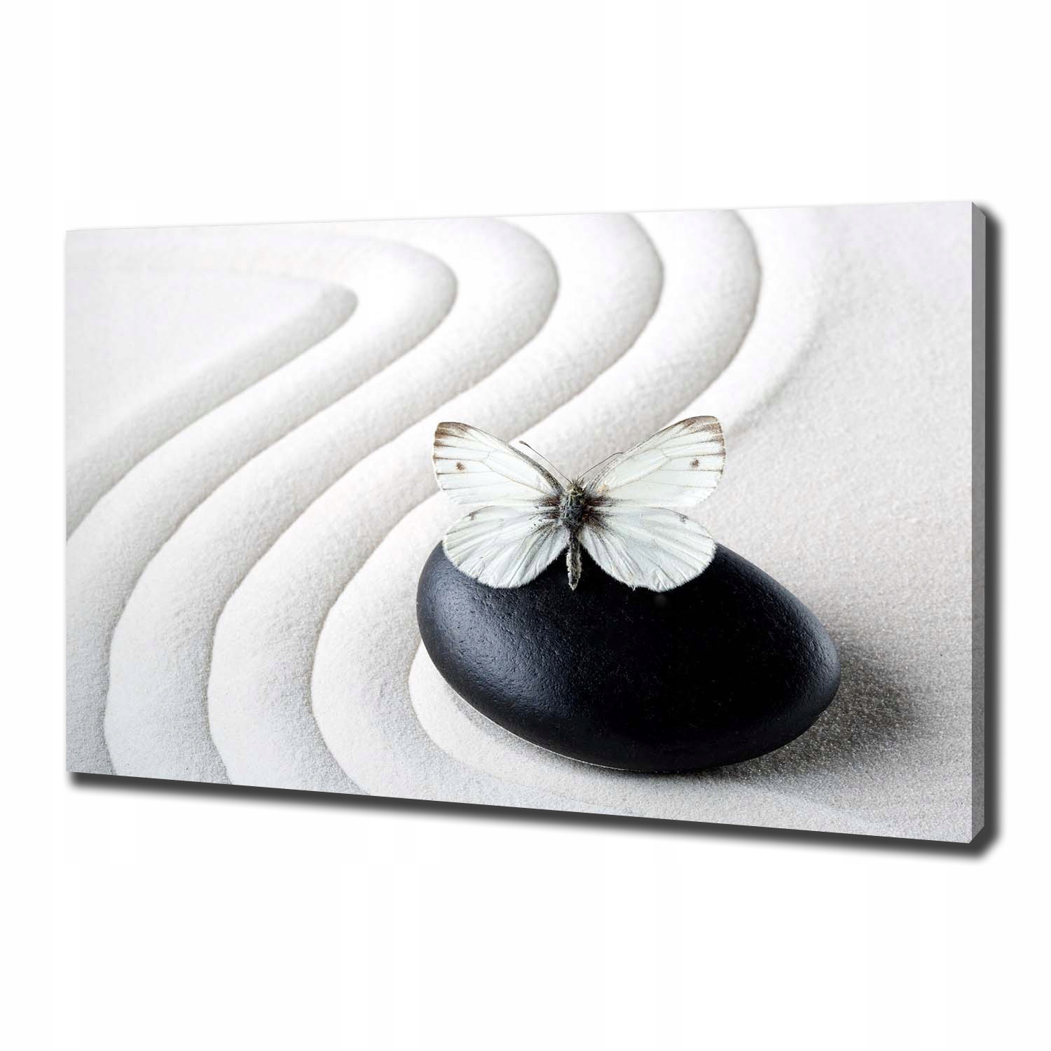

Foto obraz na płótnie Kamień zen i motyl 100x70 cm