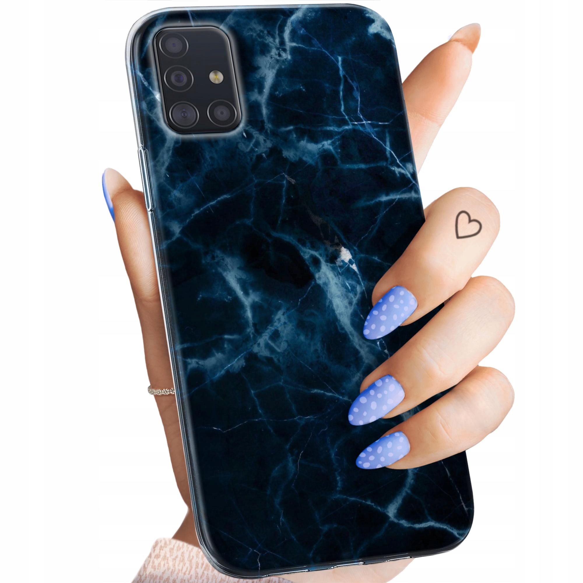 Etui Do Samsung Galaxy A51 Granatowe Obudowa Pokrowiec Case