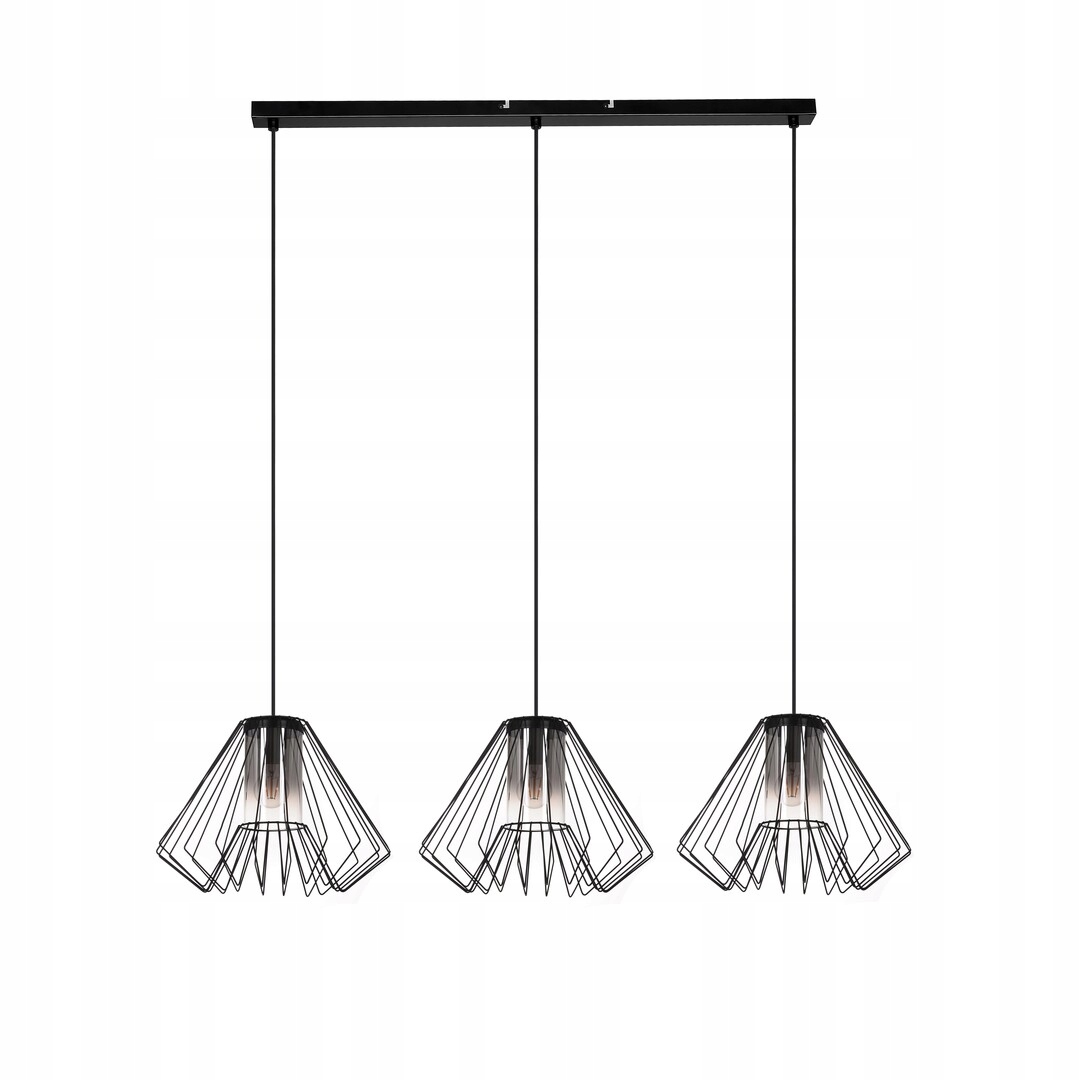 Závěsná lampa Emerencia Rabalux Černá Industriální 3xE27 40W