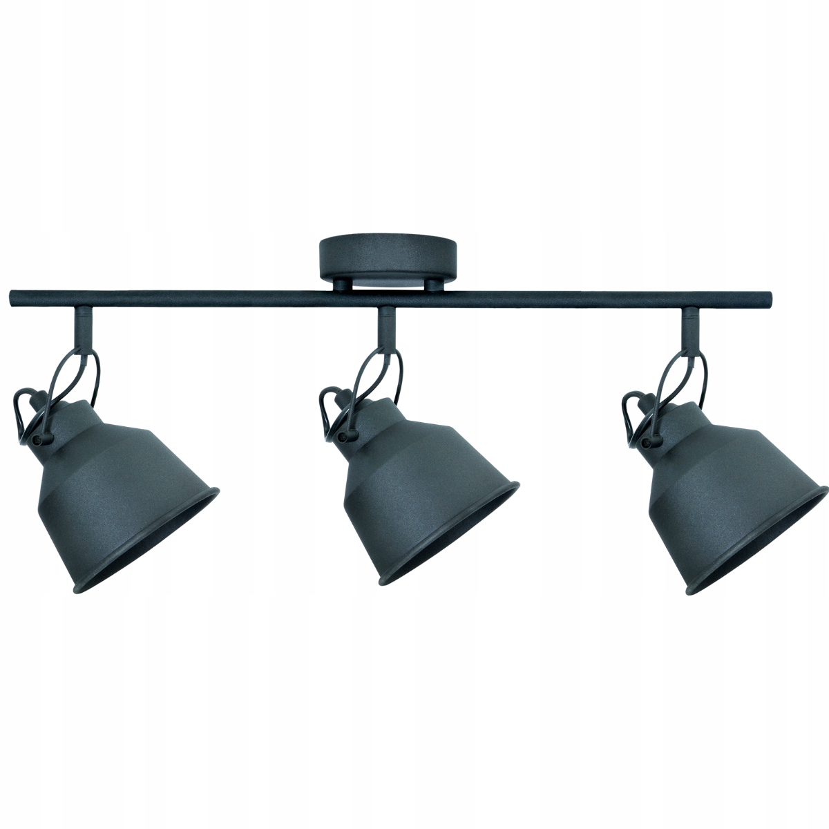 Stropní nástěnná lampa 3 reflektory černá loftová industriální Polux