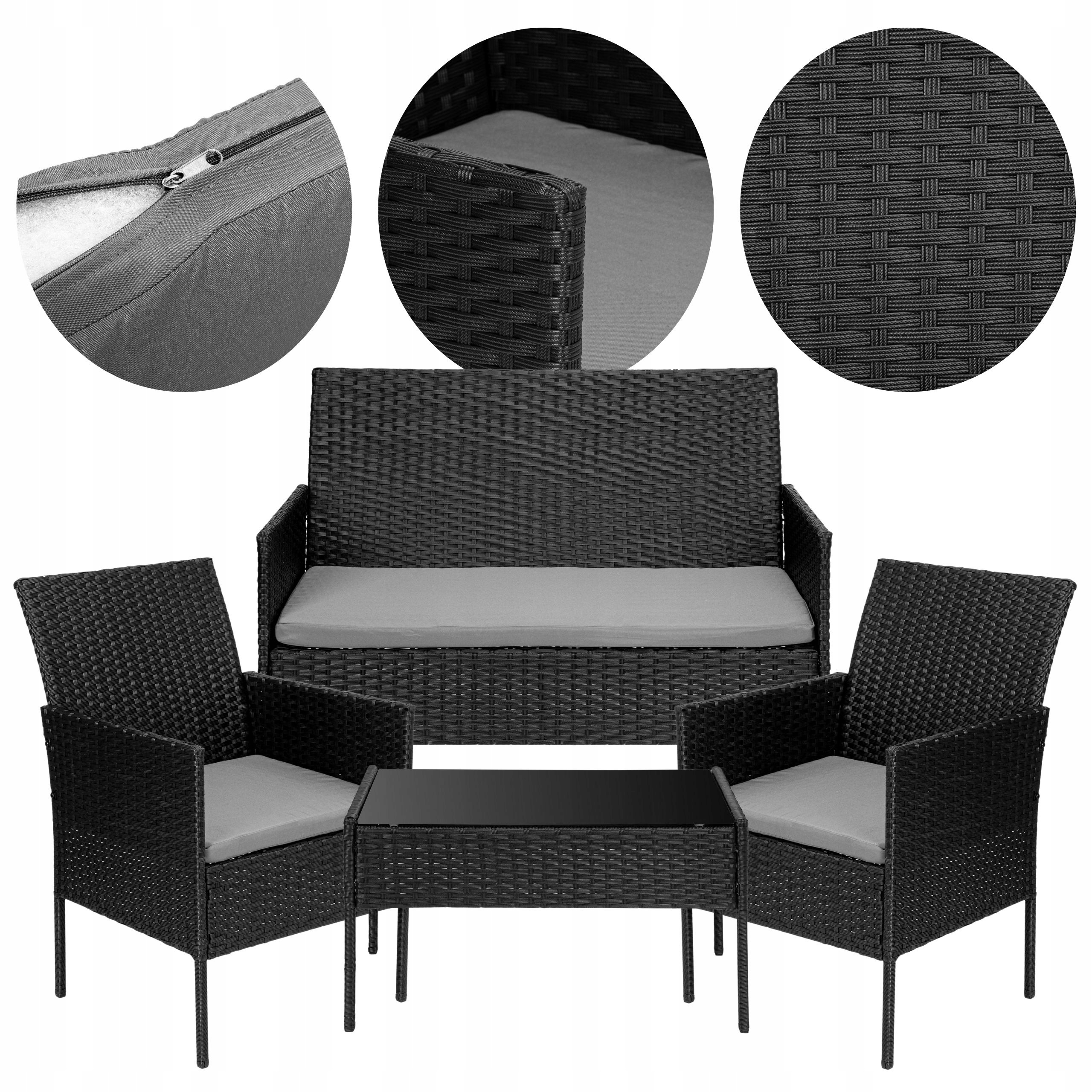 Zestaw mebli ogrodowych eHokery Magnolia sofa i dwa fotele komplet 1szt