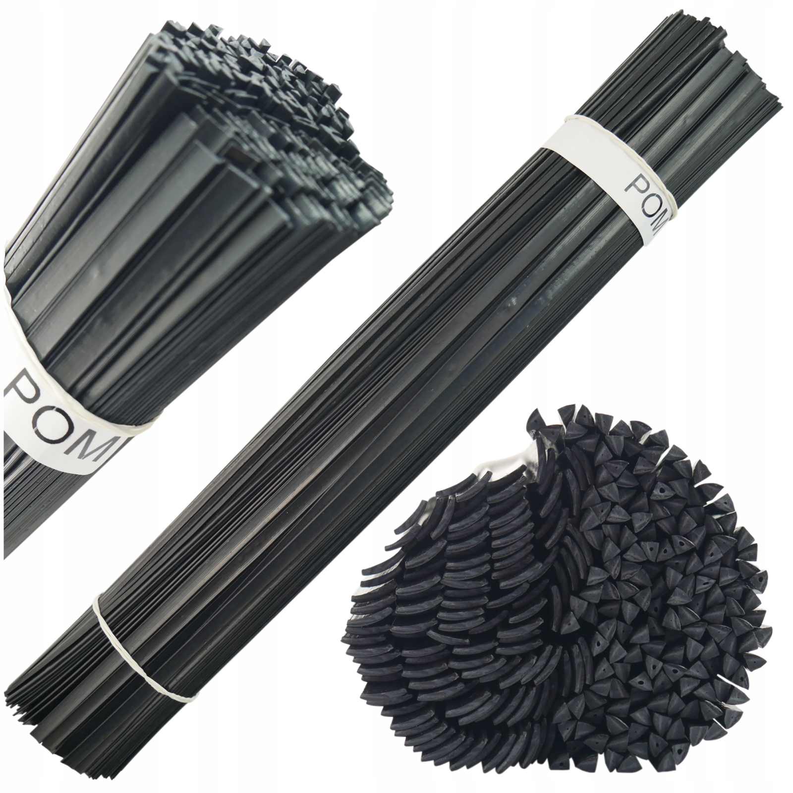 Spojovací materiál pro Plastik Pom 1 kg, pásky, trojúhelníky pro svařování, polyacetal