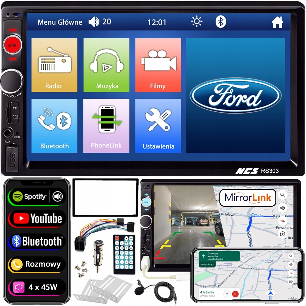 Autorádio 7" pre Ford Galaxy 2000 2005 Bt