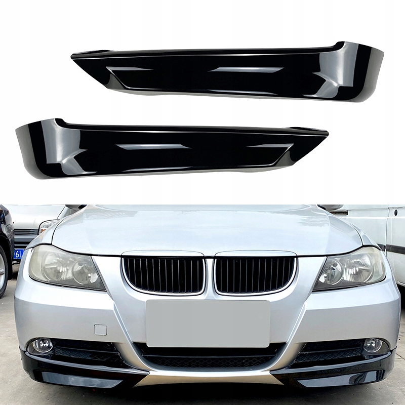 SPLITTERY FLAPSY DOKŁADKI ZDERZAKA BMW E90 E91 Czarny Połysk Waga produktu z opakowaniem jednostkowym 1 kg