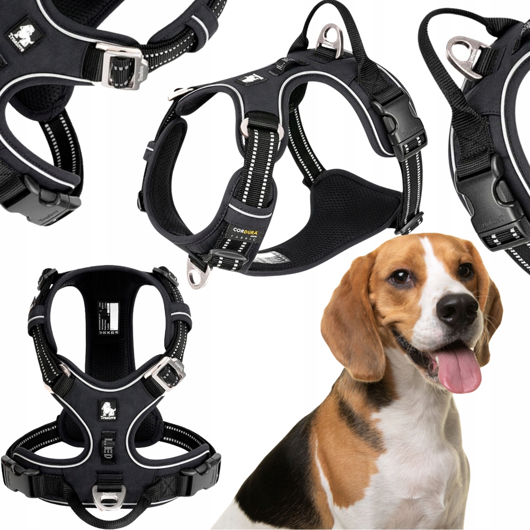 Levně Postroj Pro Psa Easy Walk Truelove Front Line Premium Cordura Černý M