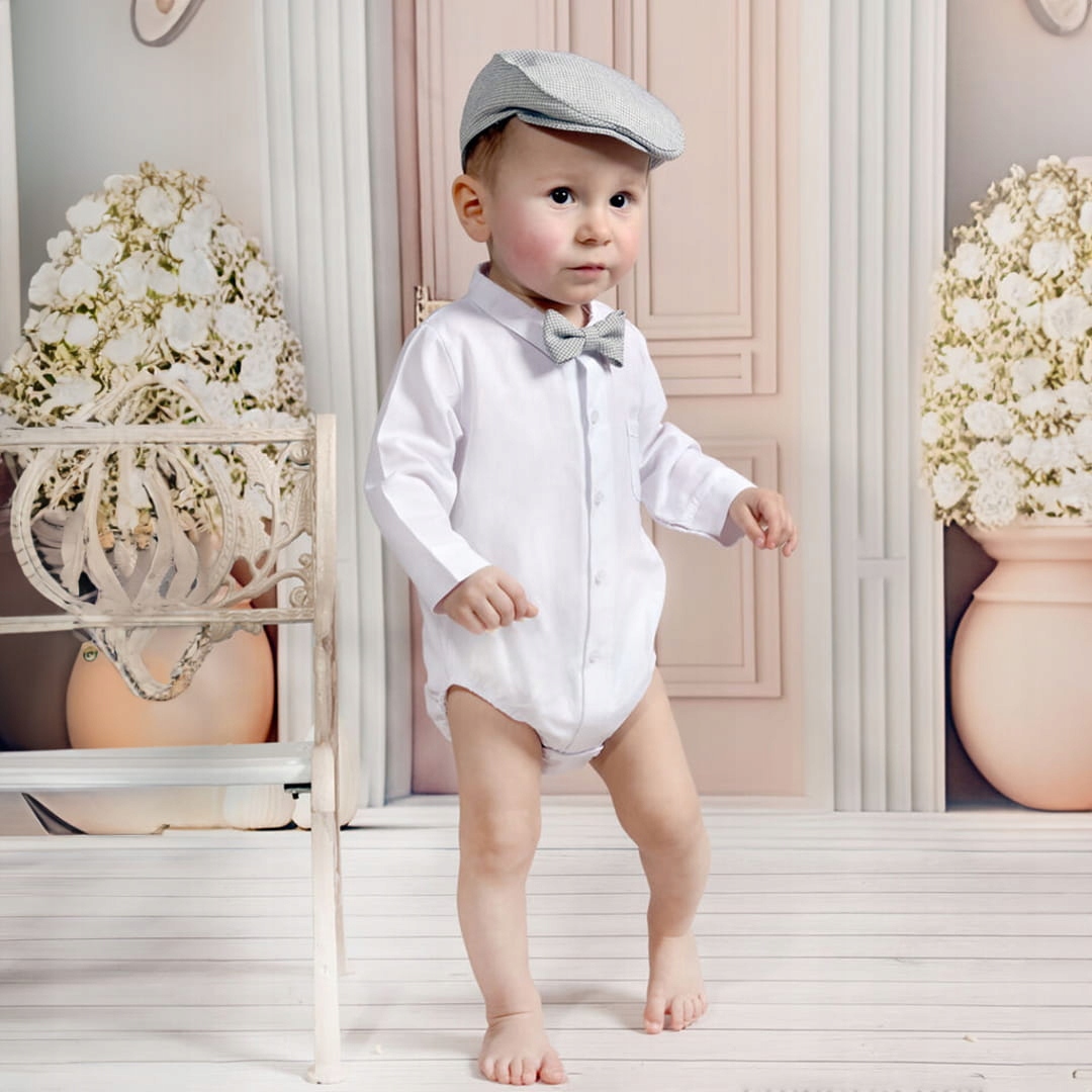 Garnitur Biały na chrzest Kolor biały