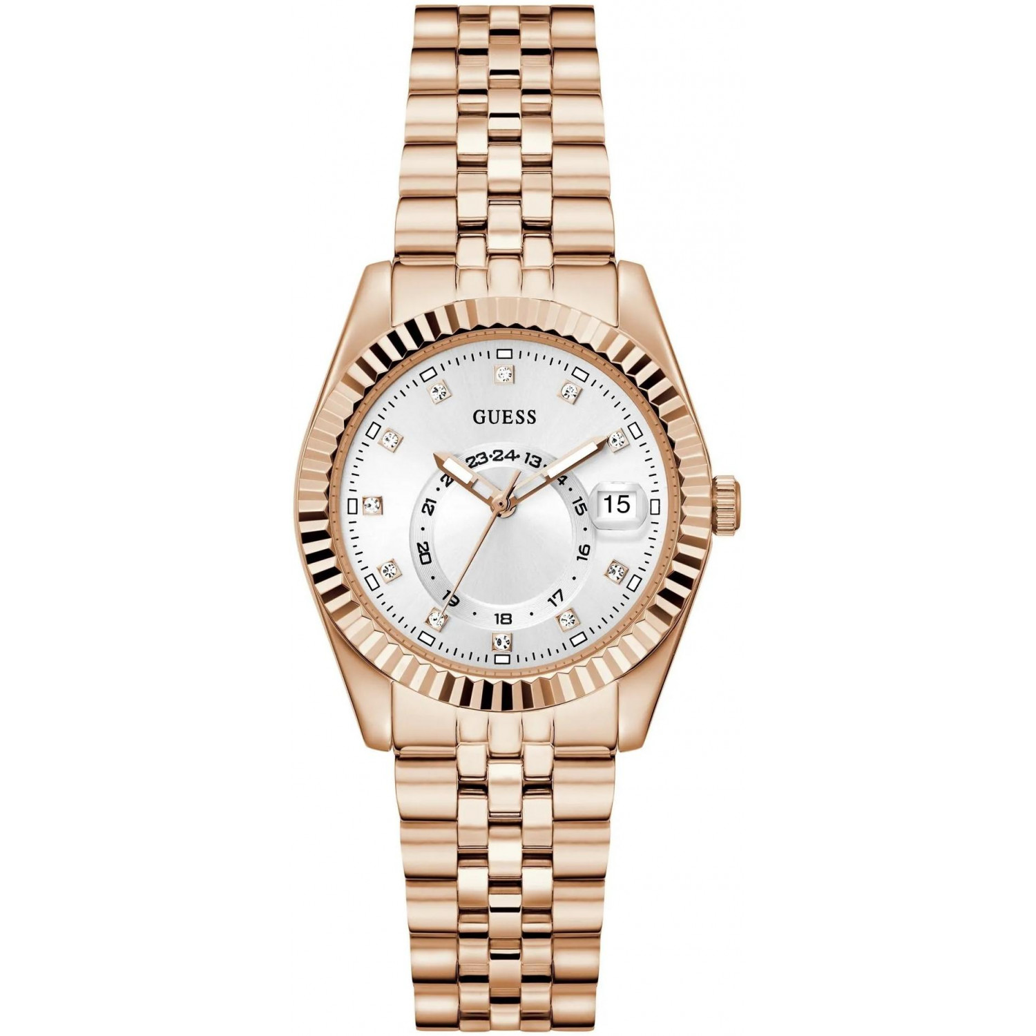 Dámské hodinky Guess GW0936L4 Zirkony růžové zlato