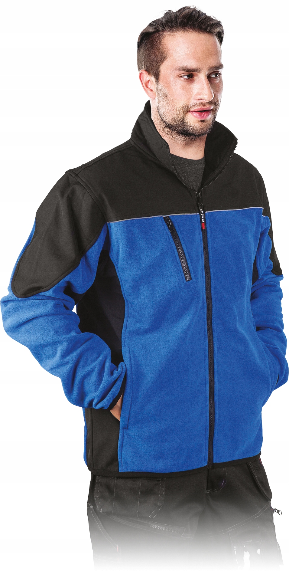 Pánská mikina Fleece Softshellová Větrodolná Bozp Polar-shell modrá 2XL