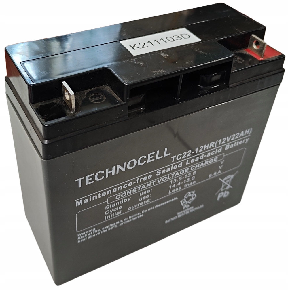 

Technocell TC22-12 12V 20AH Agm Tc 22-12 TC22 Vrla