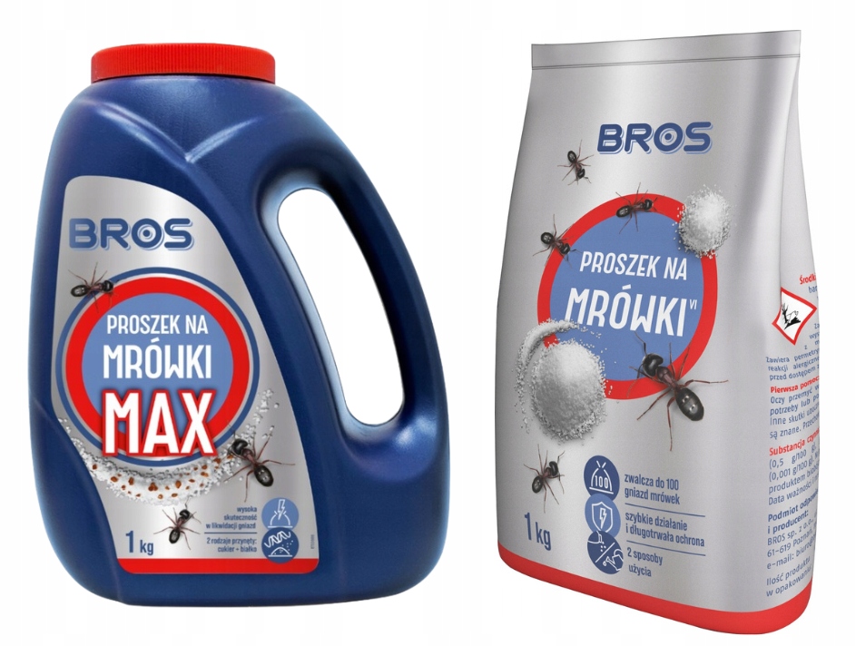 Bros Proszek na Mrówki Max 1kg Skuteczny w Domu i Ogrodzie worek 1kg