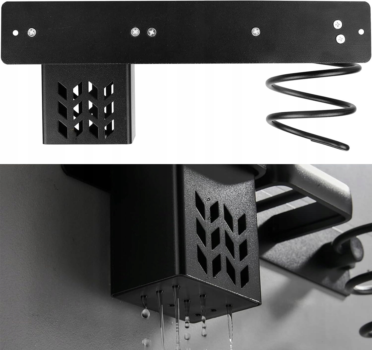 Stojak UCHWYT NA SUSZARKĘ I PROSTOWNICĘ DO WŁOSÓW Naścienny Organizator Rodzaj wiszący