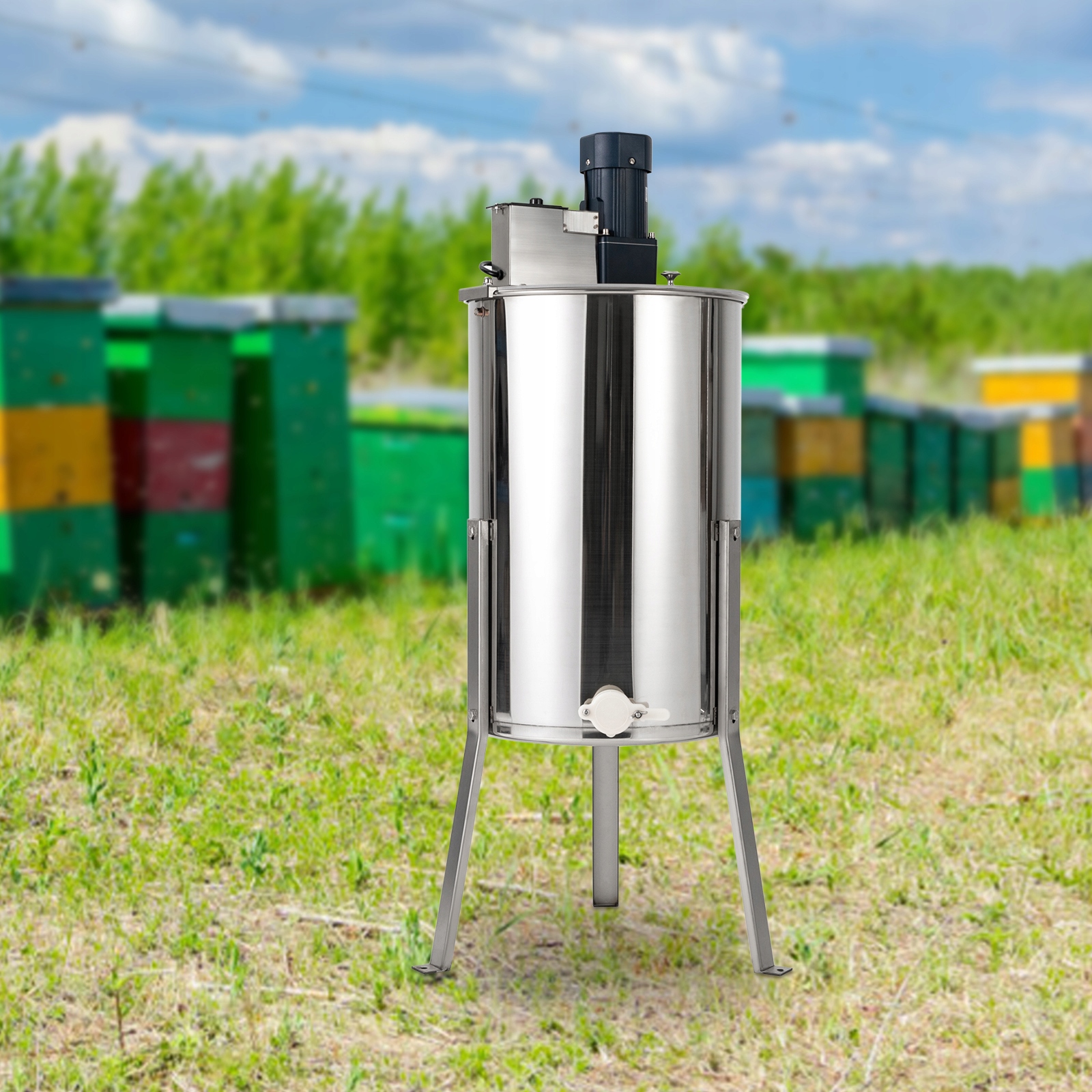 MIODARKA 3 RAMKOWA ELEKTRYCZNA ZE STATYWEM 140W 370RPM 220V Producent inna