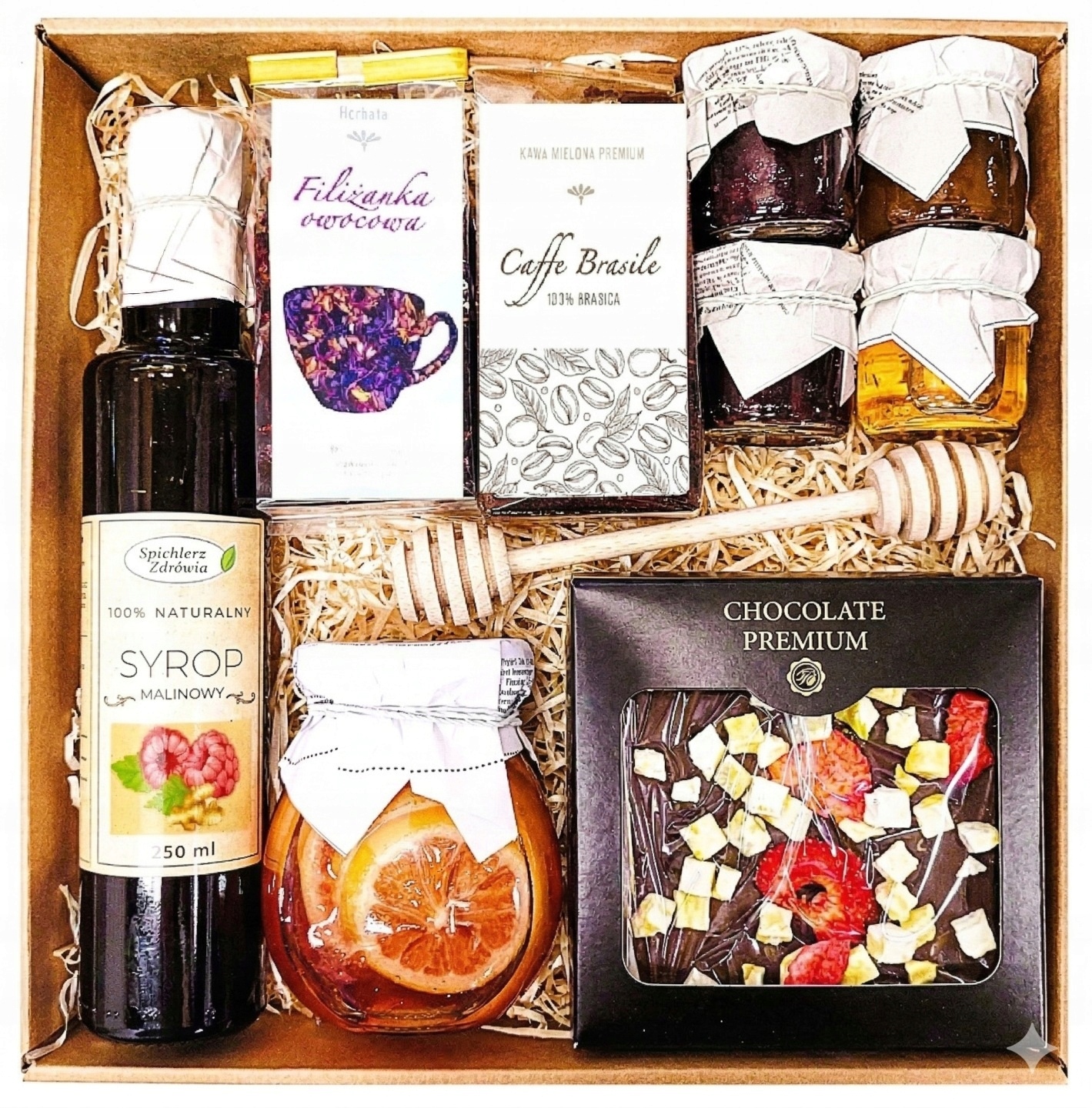 Dárkový Koš Dárek Dárkové Balení Čaje Med Čokoláda Sirup Ctyryna Káva