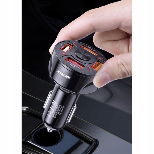 Szybka Ładowarka Samochodowa QC 3.0 4xUSB + Kabel Producent Xtrobb