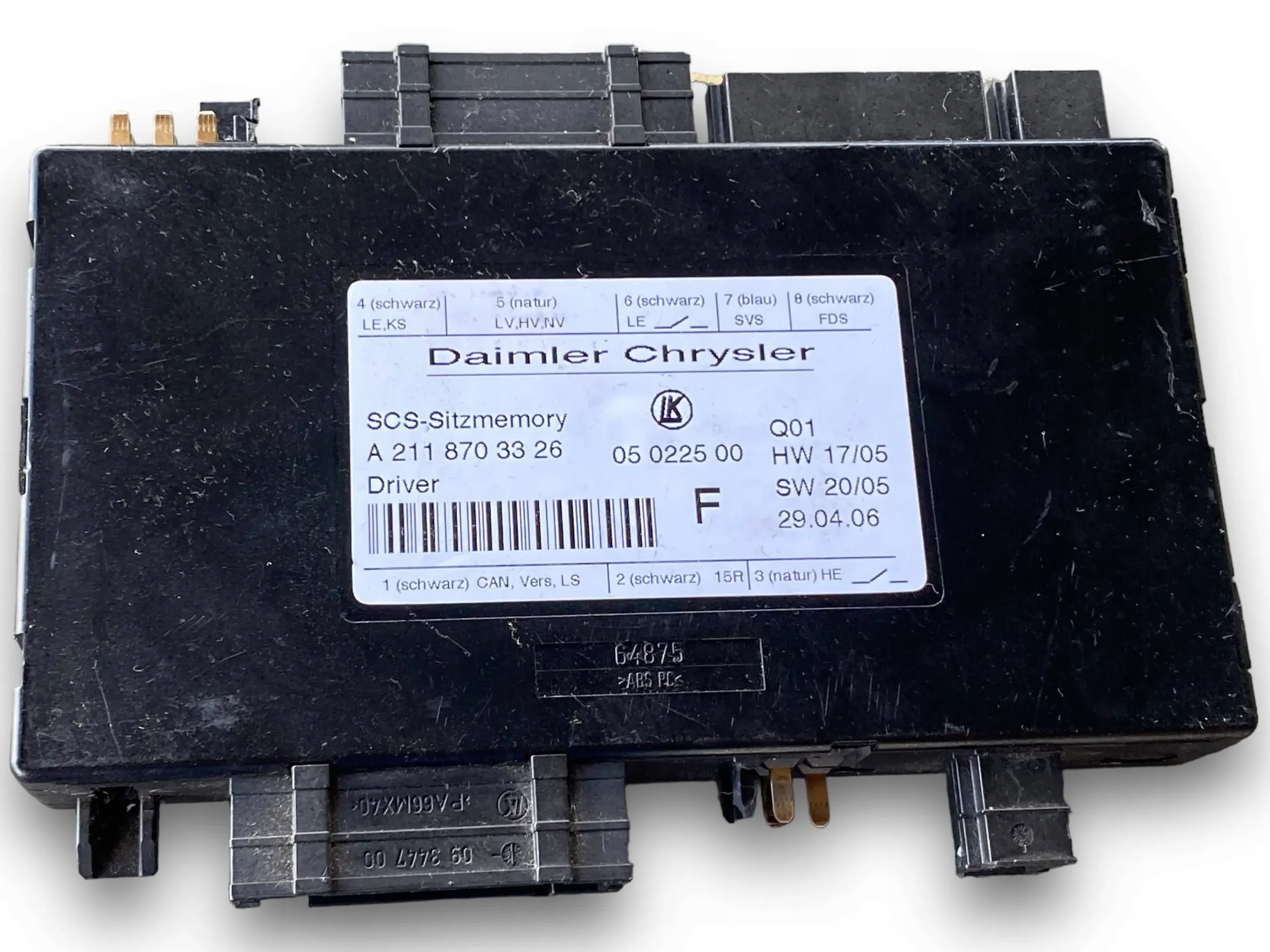 MERCEDES W211 module control unit seat 2118703326