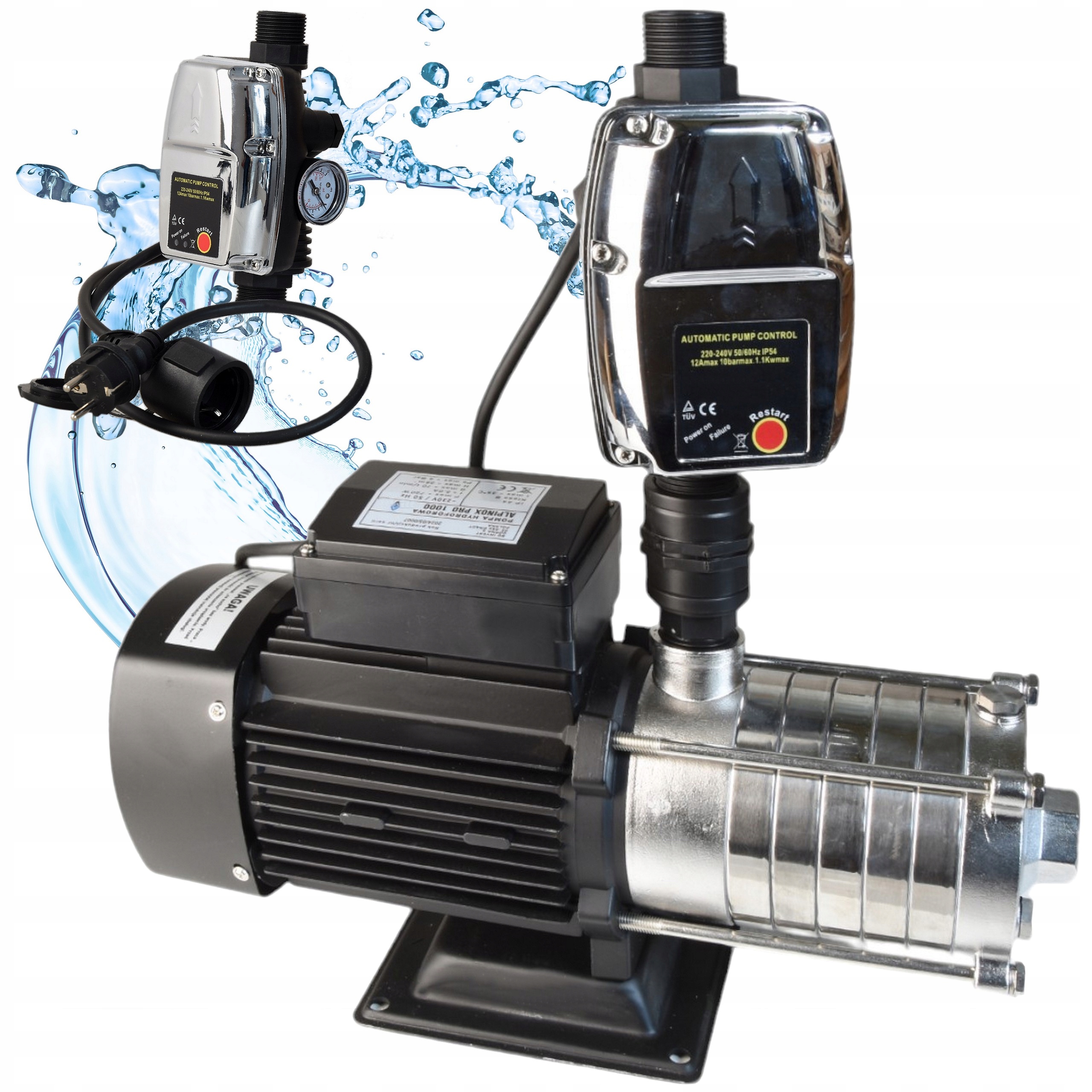 Hydrofor Beznádržová Pumpa 750W Premium Inox Automat na čerpadlo Výkonná