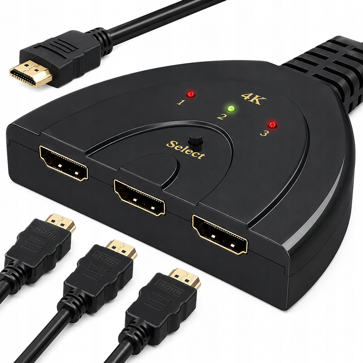 Switch Przełącznik 3X Hdmi 3w1 Splitter 4K 60Hz Hdr Rozdzielacz Przełącznik