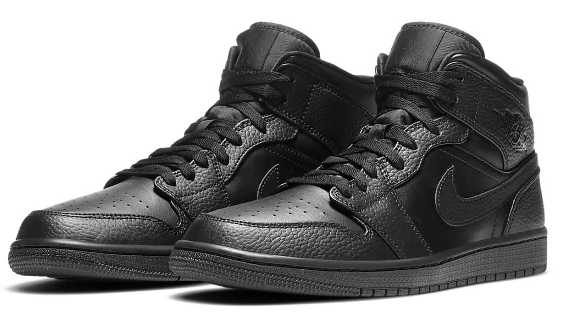 Nike Air Jordan 1 MID 554724-091 černá kožená 49,5