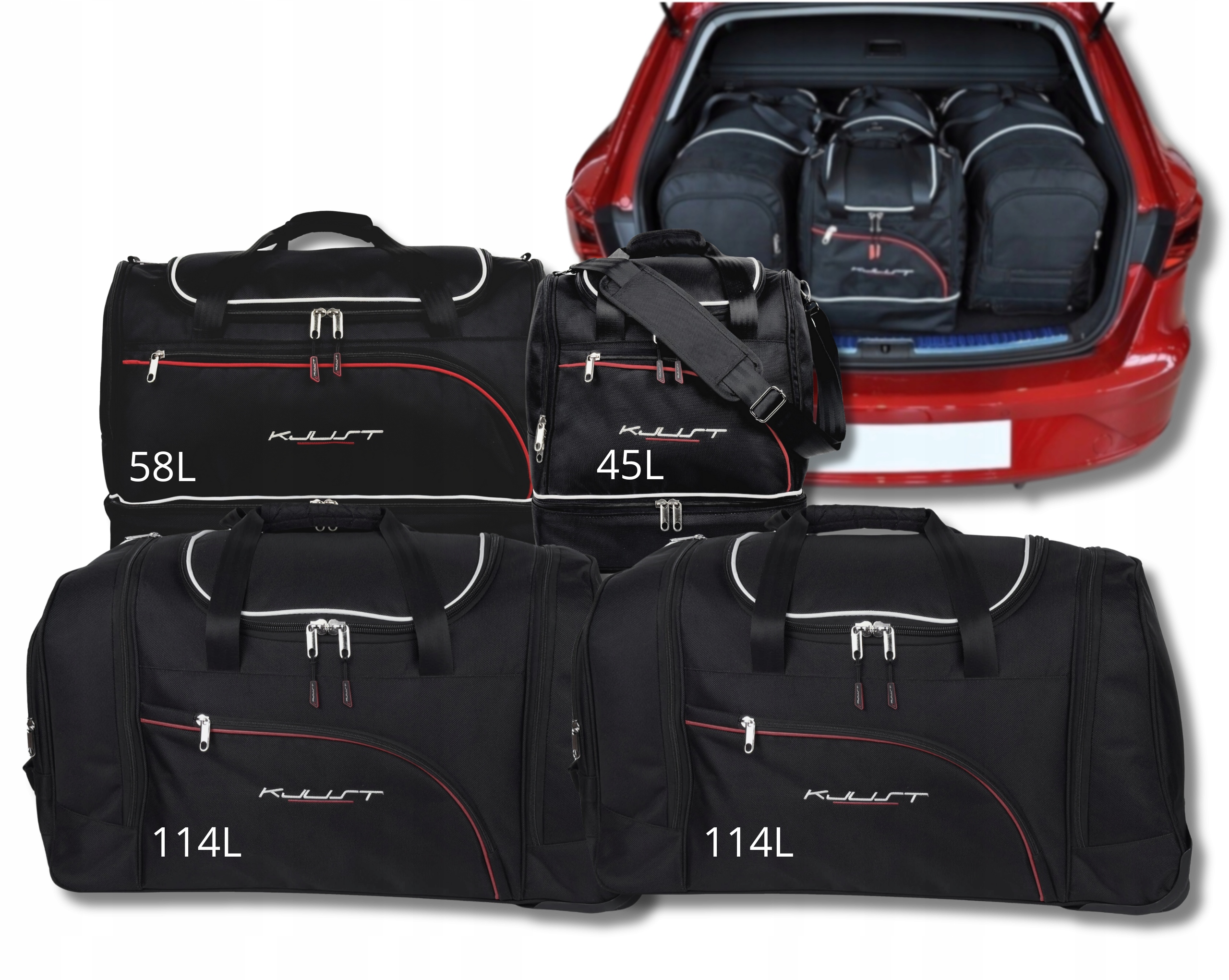 Sada komplet tašiek Kjust do batožinového priestoru Seat Leon St 2013-2020 4 ks