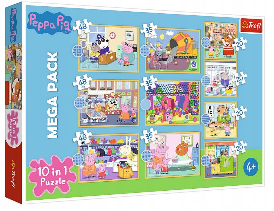 

Puzzle 10w1 Poznaj Świnkę Peppę Trefl 90383
