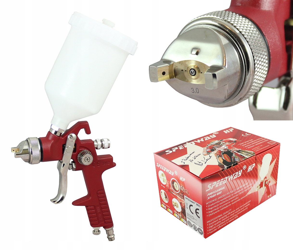 

Pistolet lakierniczy Speedway Hp dysza 3,0 mm
