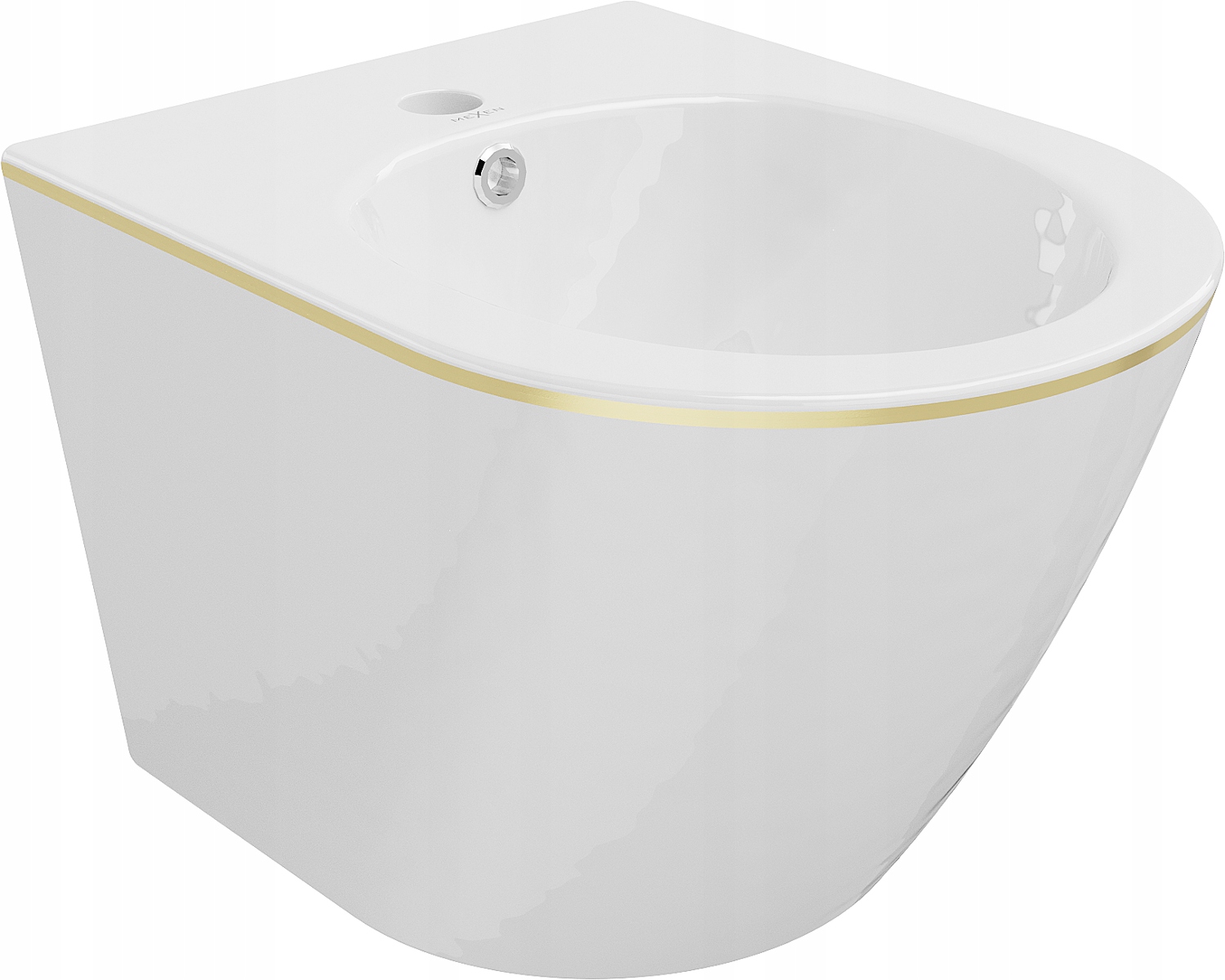 

Mexen Lena Bidet Wiszący 48 CM Biały Złoty Linia