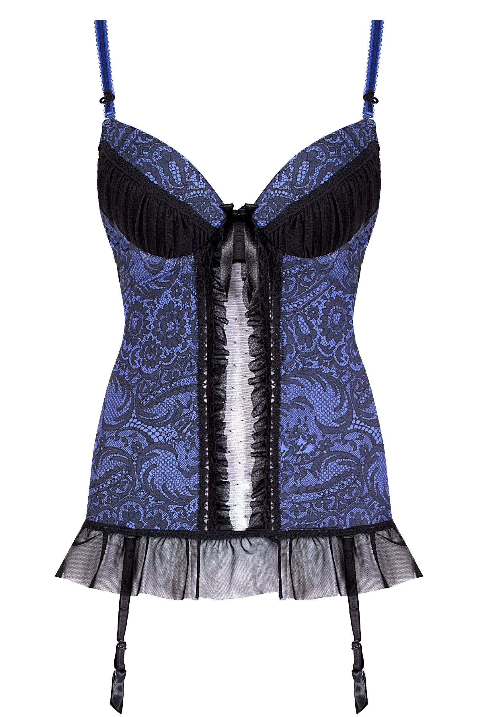 Kinga Korzet Barcelona IV C-138 tanga Bonus! Granátově černá, 75 A