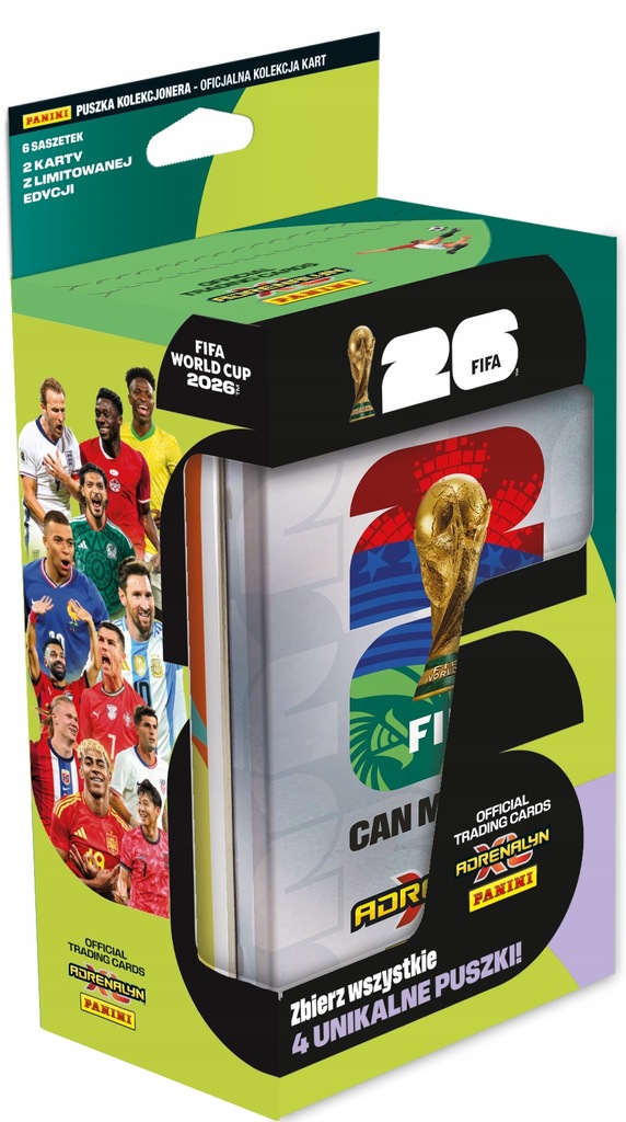 Fifa World Cup 2026 Adrenalyn XL Puszka duża Panini Karty Piłkarskie
