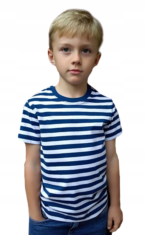 T-SHIRT KOSZULKA BAWEŁNA DZIECIĘCA W PASKI 164 Marka bez marki