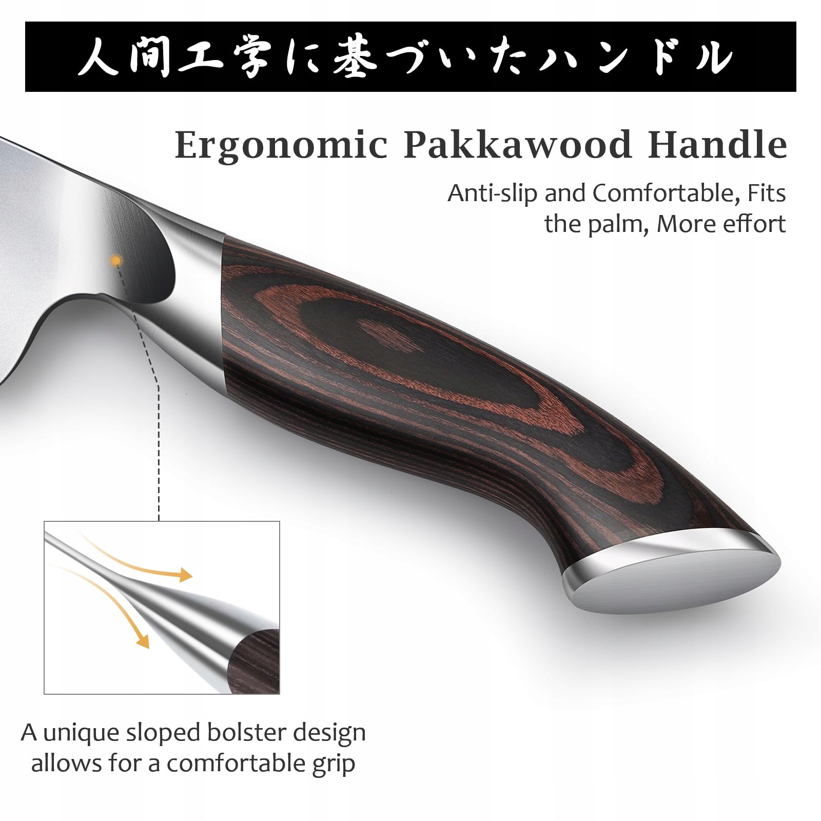 HOSHANHO Nóż Kuchenny Nakiri 18 cm Stal Węglowa Do Mięsa i Warzyw — miniatura 5