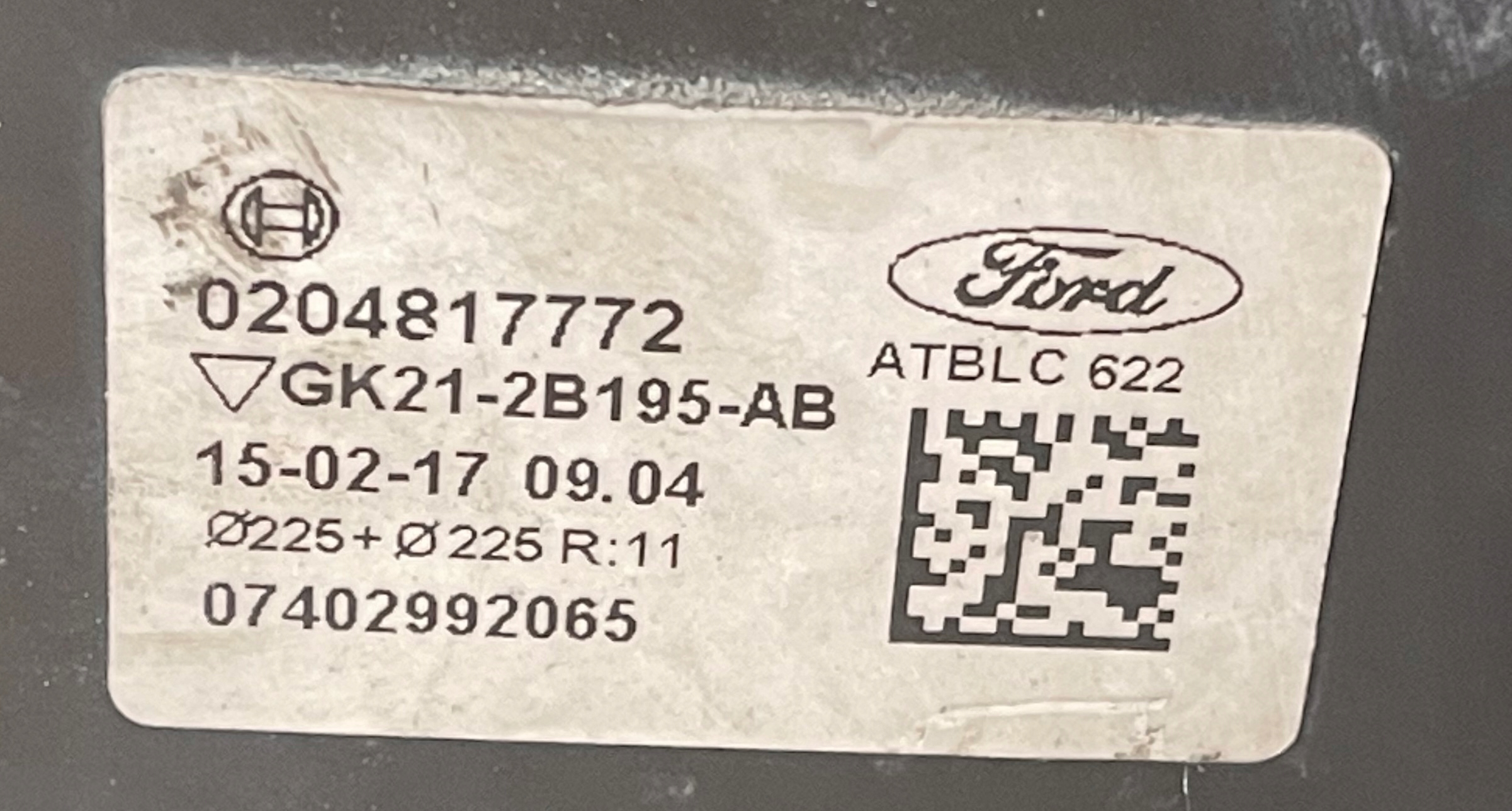 TRANSIT CUSTOM 2013 - 2.0 TDCI servo brake pump GK21-2B195-AB