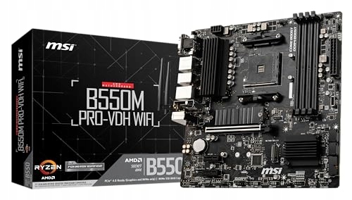MSI B550M PRO-VDH WiFi Płyta Główna AM4 DDR4 M.2 HDMI mATX — miniatura 2