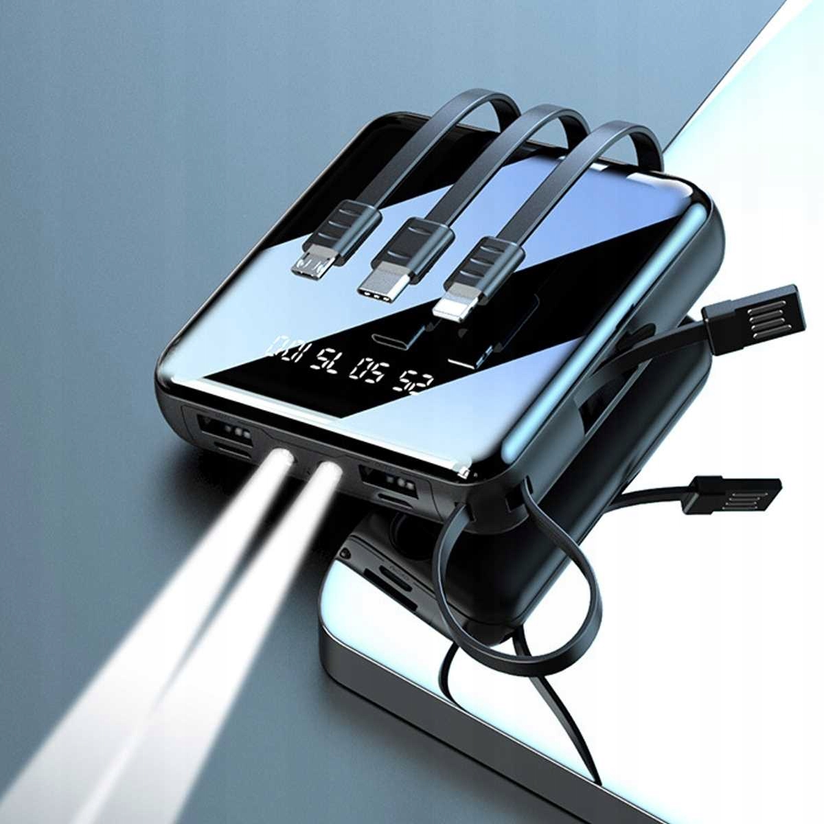 OUTLET POWERBANK ŁADOWARKA 20000 mAh 2A USB KABLE Marka Heckermann