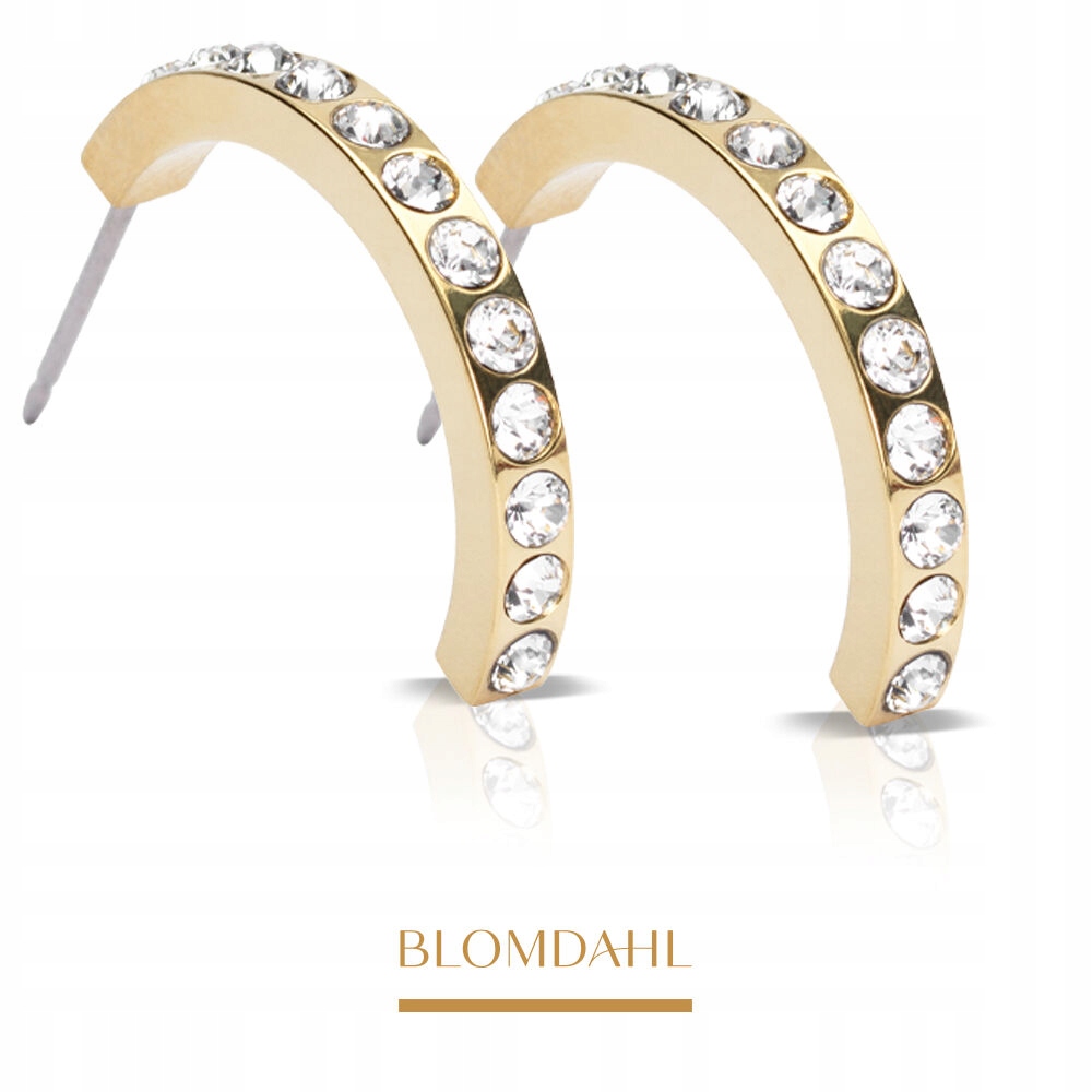 Hypoalergenní Náušnice Blomdahl Brilliance Curved Crystal 20 mm