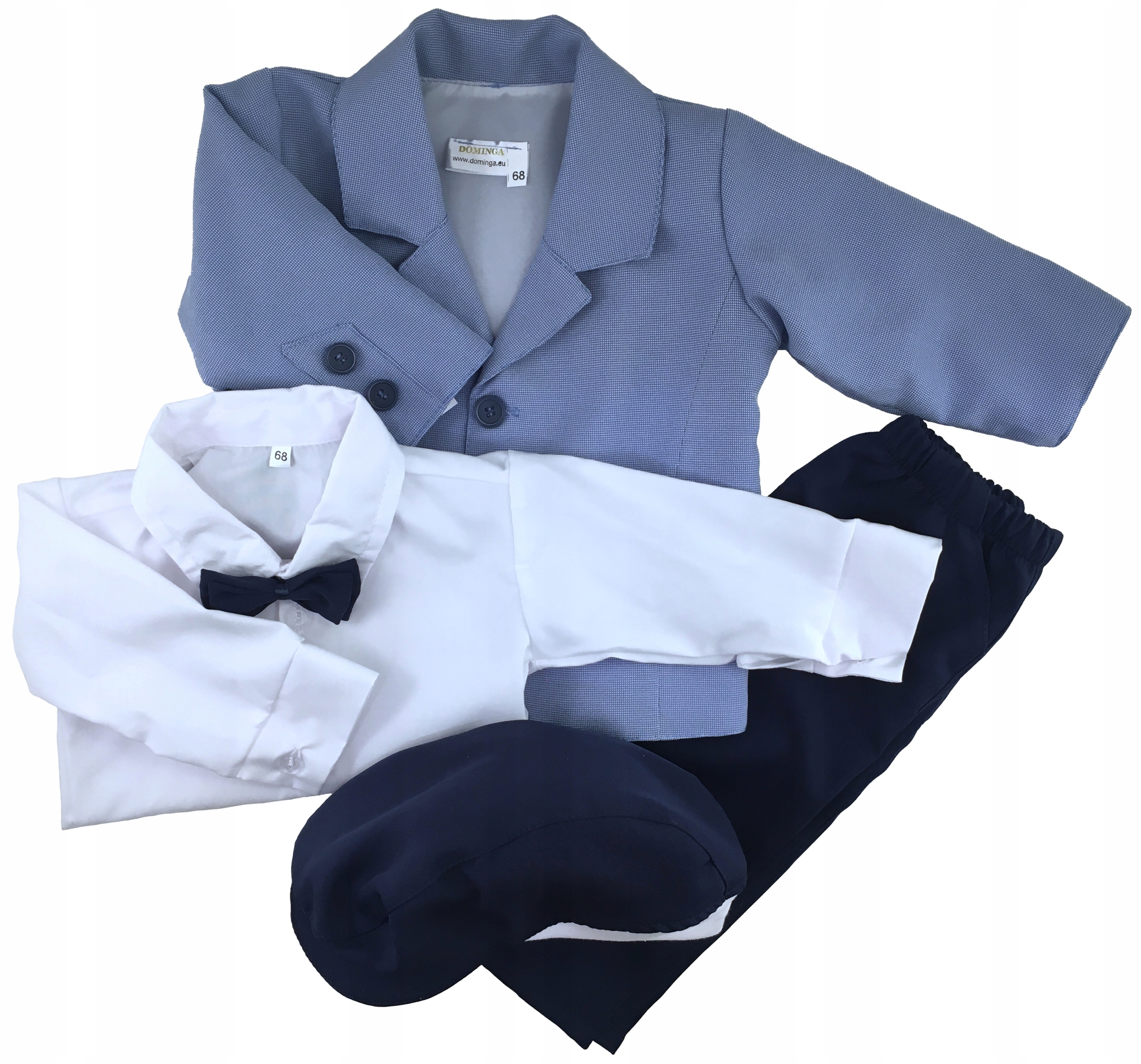 GARNITUR komplet zestaw wizytowy 86 cm ubranko do Chrztu +12m