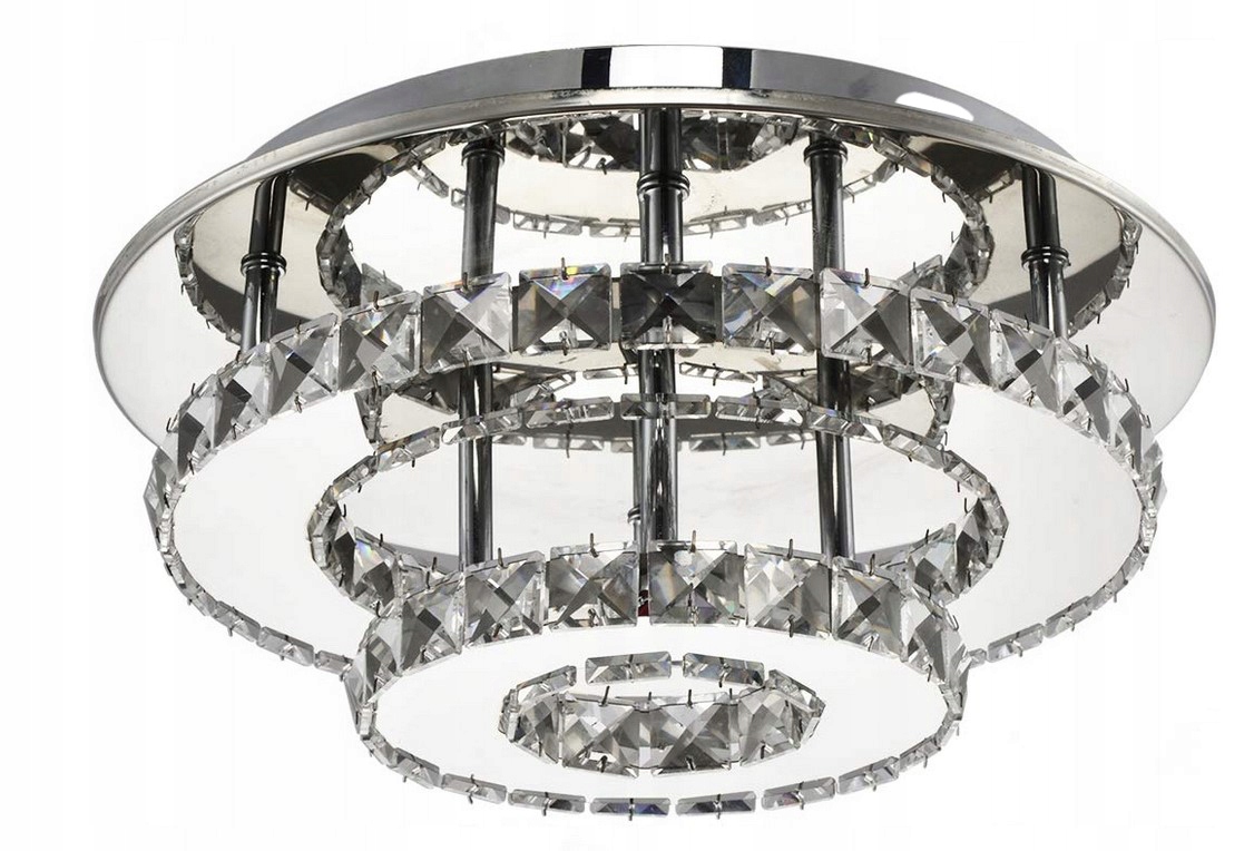 

Lampa Sufitowa Kryształ Okrągła Plafon Glamour 20W