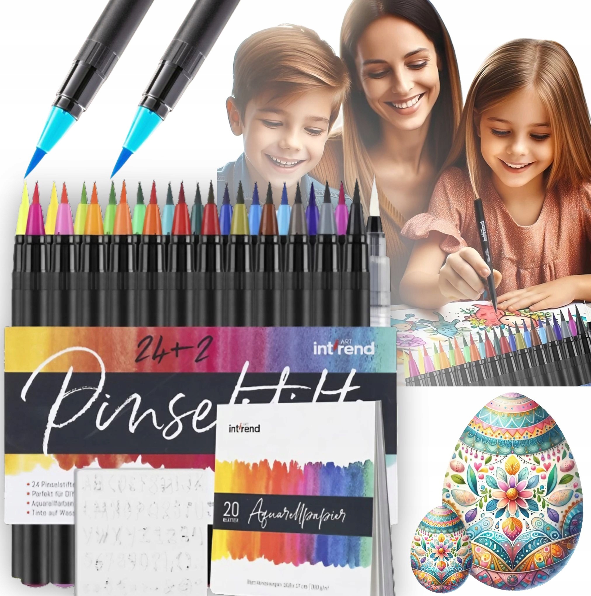 Akvarelové Barvy Fixy Fixy Štětcové Umělecká Sada Pro Dívku
