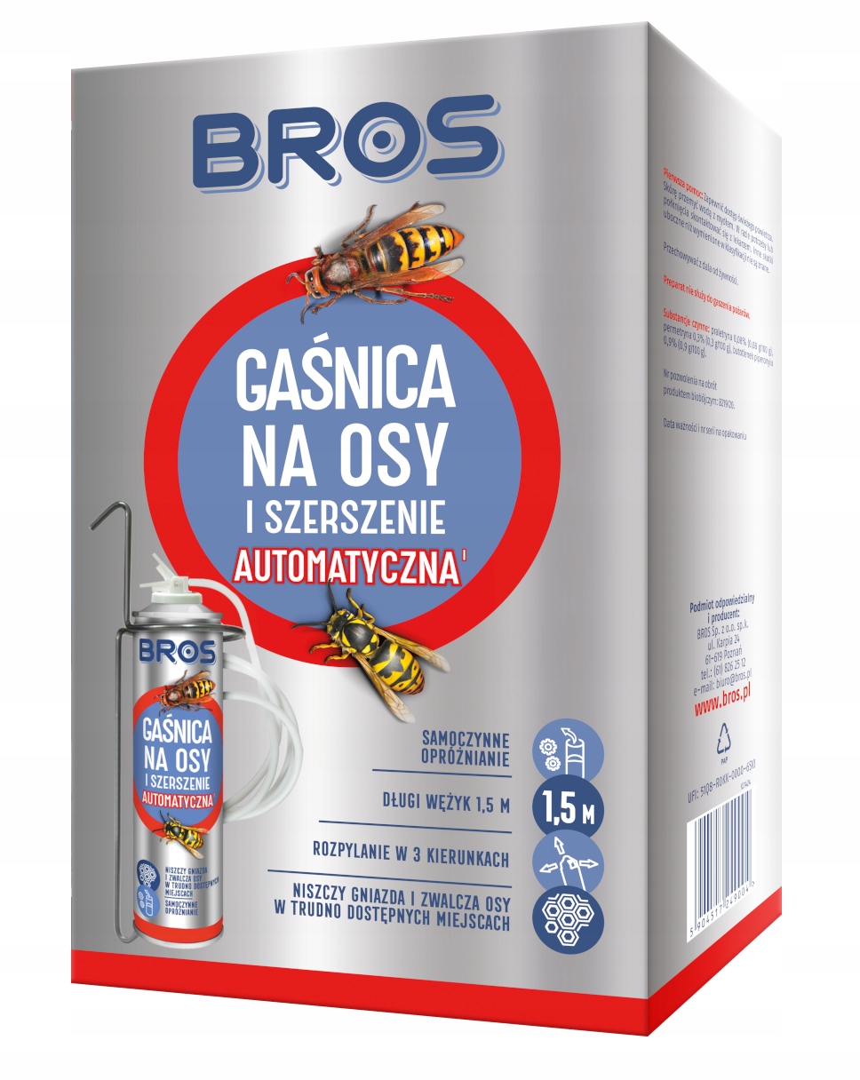 

Gaśnica na Osy Szerszenie automatyczna 400ml Bros