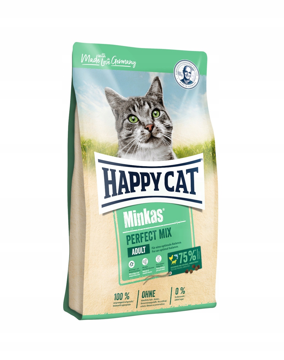 Happy Cat Minkas Perfect Mix drób ryba i jagnięcina Smakowita 10 kg