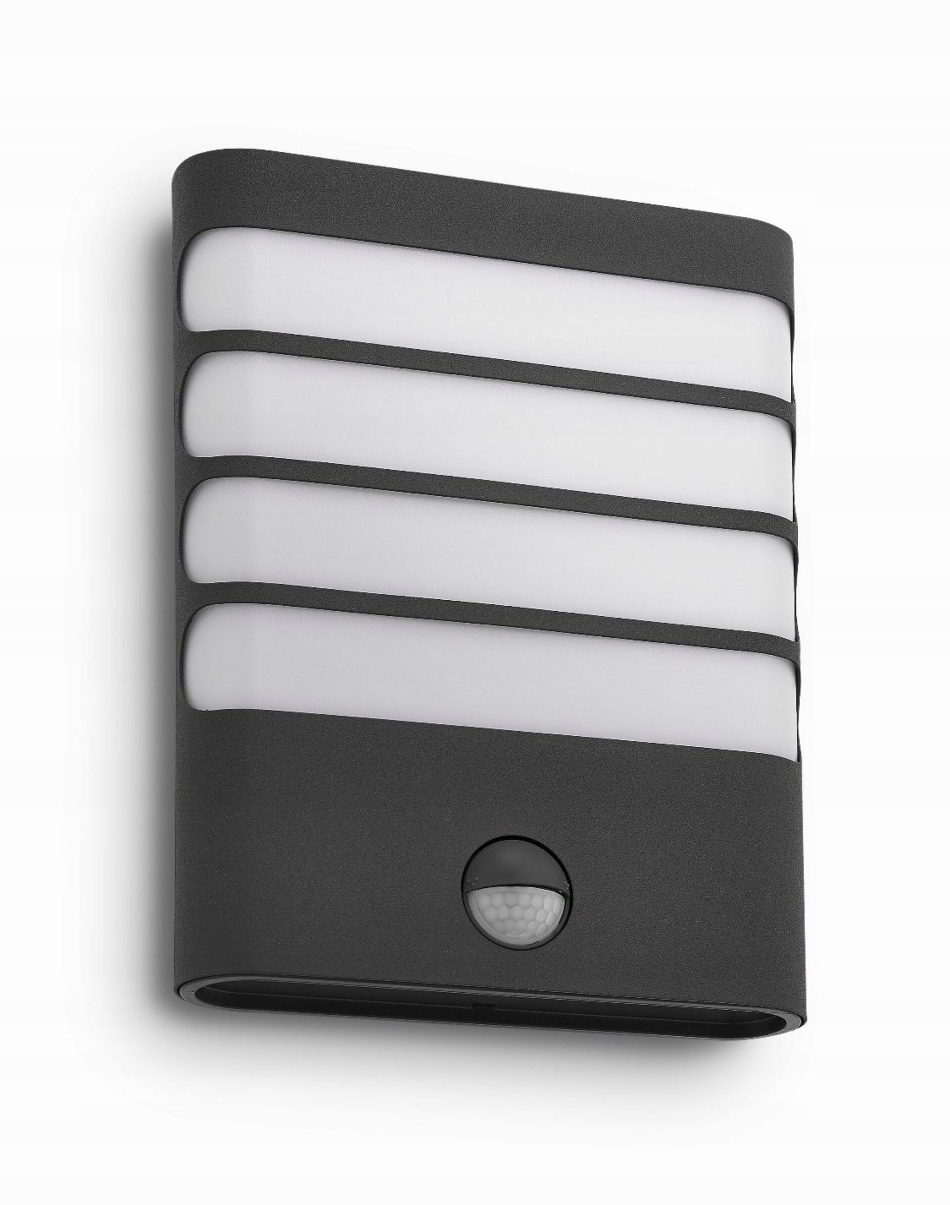 Philips Raccoon vonkajšie Led nástenné svietidlo so senzorom, antracit, IP44