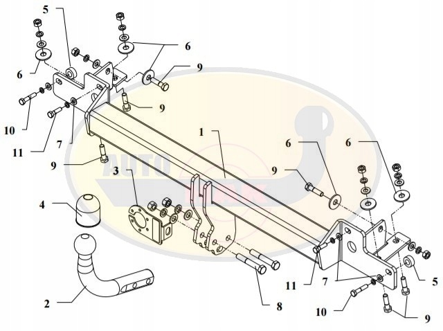Hak holowniczy odkręcany TOYOTA COROLLA O08 Producent Auto-hak