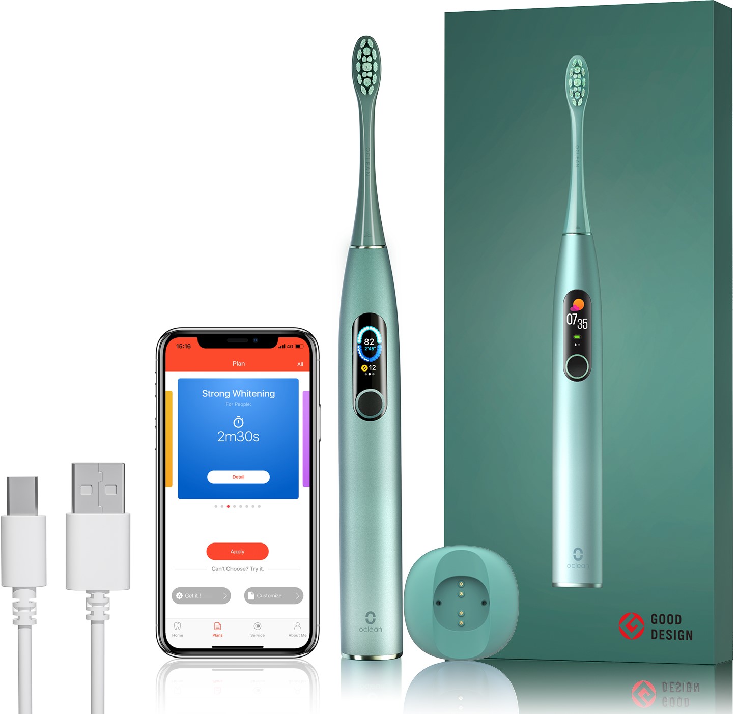 

Oclean X Pro szczoteczka soniczna do zębów zielona