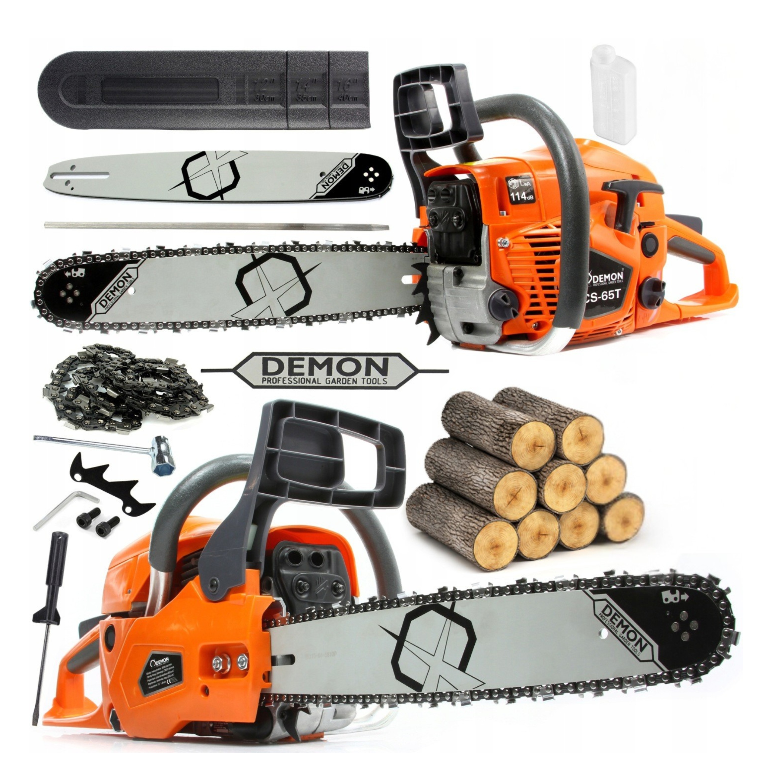Piła Spalinowa Pilarka Do Drewna Łańcuchowa Demon RQ-65 Prowadnica łańcuch