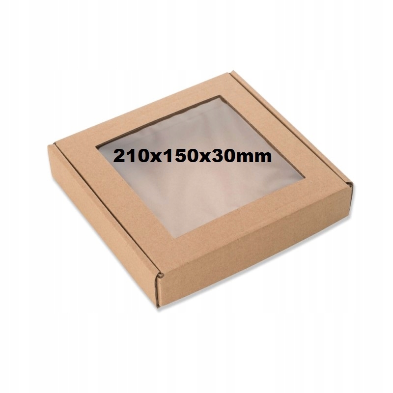 Pudełko 210x150x30mm z OKIENKIEM Kartonowe Opakowanie na Prezent