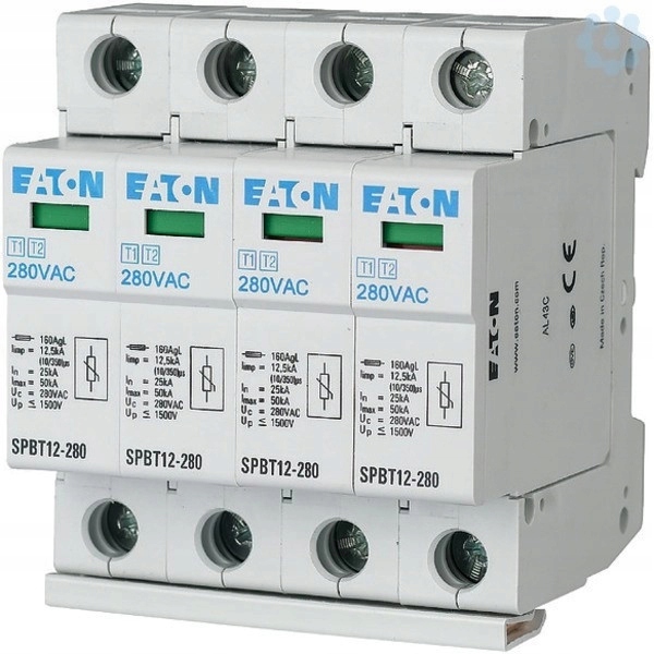 Omezovač Přepětí 4P Klasa 1+2 (b+c) Tn-s Uc280V Up1,5kV Eaton SPBT12-28