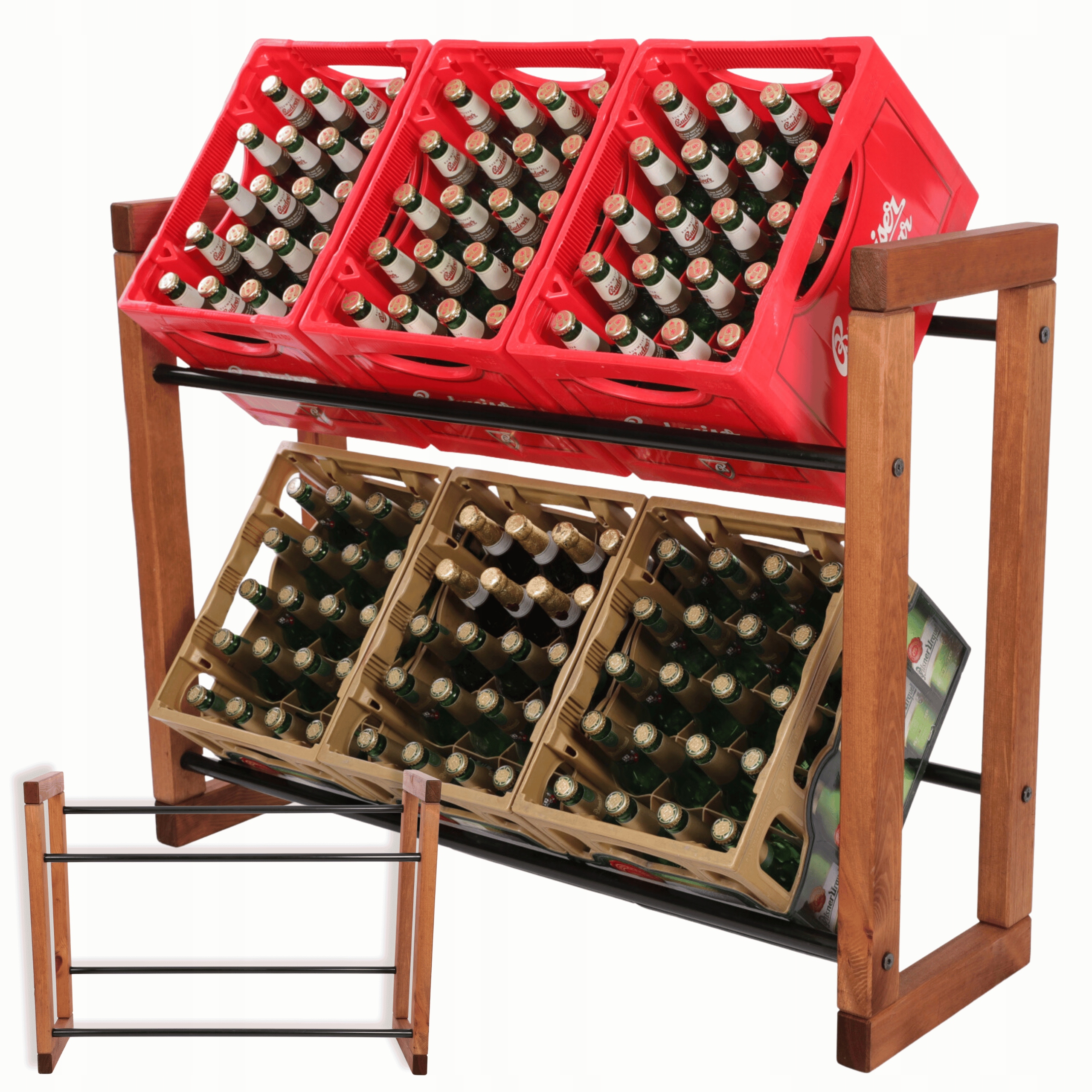 Regál na nápoje, stojan na pivo 85 x 107 cm, Kovové Eko Tyče
