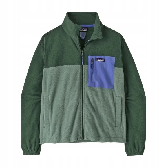 Bluza polarowa damska Patagonia Micro D Patch Pocket Jkt Cover Green