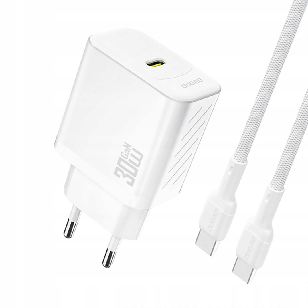 Ładowarka sieciowa Dudao A27PCEU Pd 30W GaN Usb-c z kablem Usb-c biała