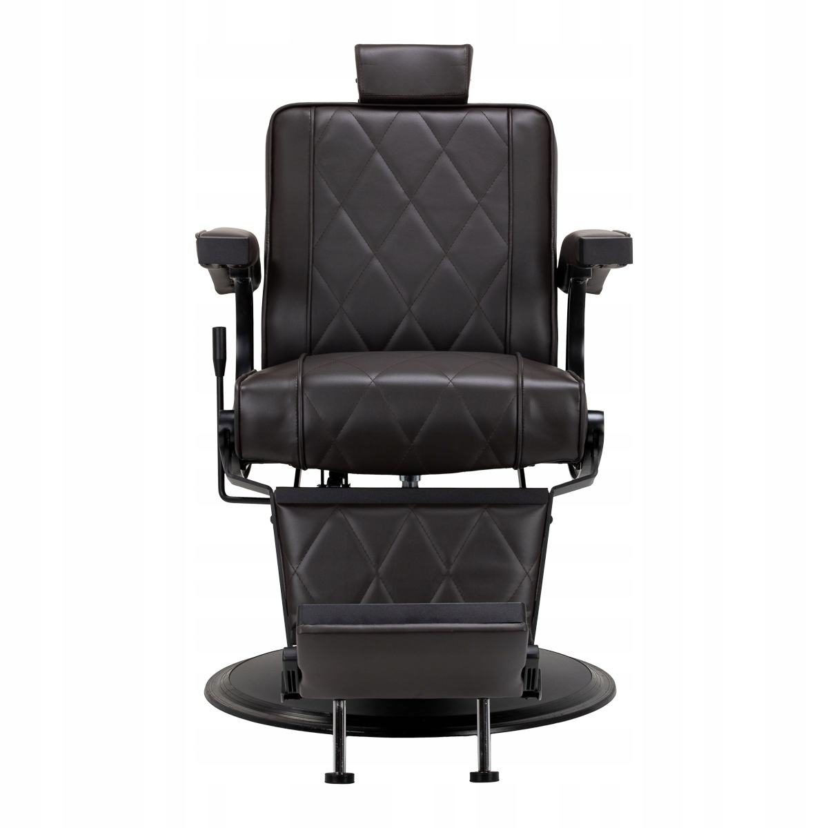 Hair System barberské křeslo BM88066B, hnědá barva, černý rám
