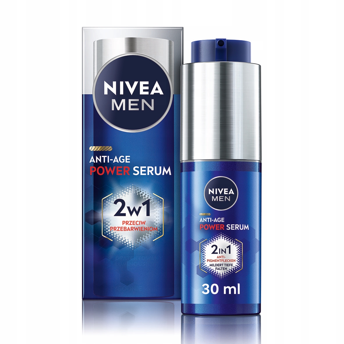 Nivea Men Anti-age Power sérum proti pigmentovým skvrnám 2v1 pro muže 30 ml